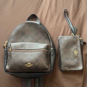 Coach Mini Backpack + Matching Wristlet